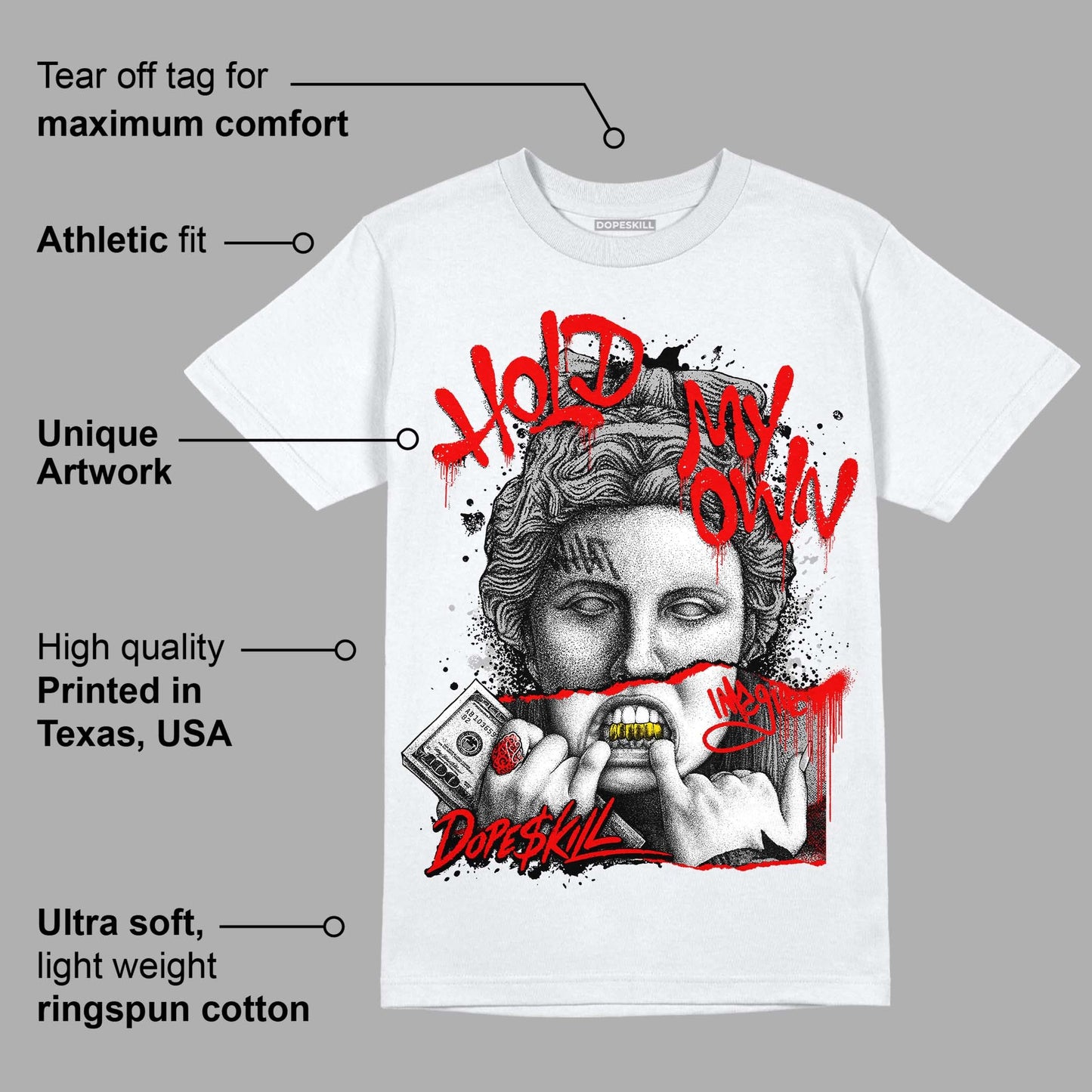 Dunk Low Panda White Black DopeSkill T-Shirt Hold My Own Graphic
