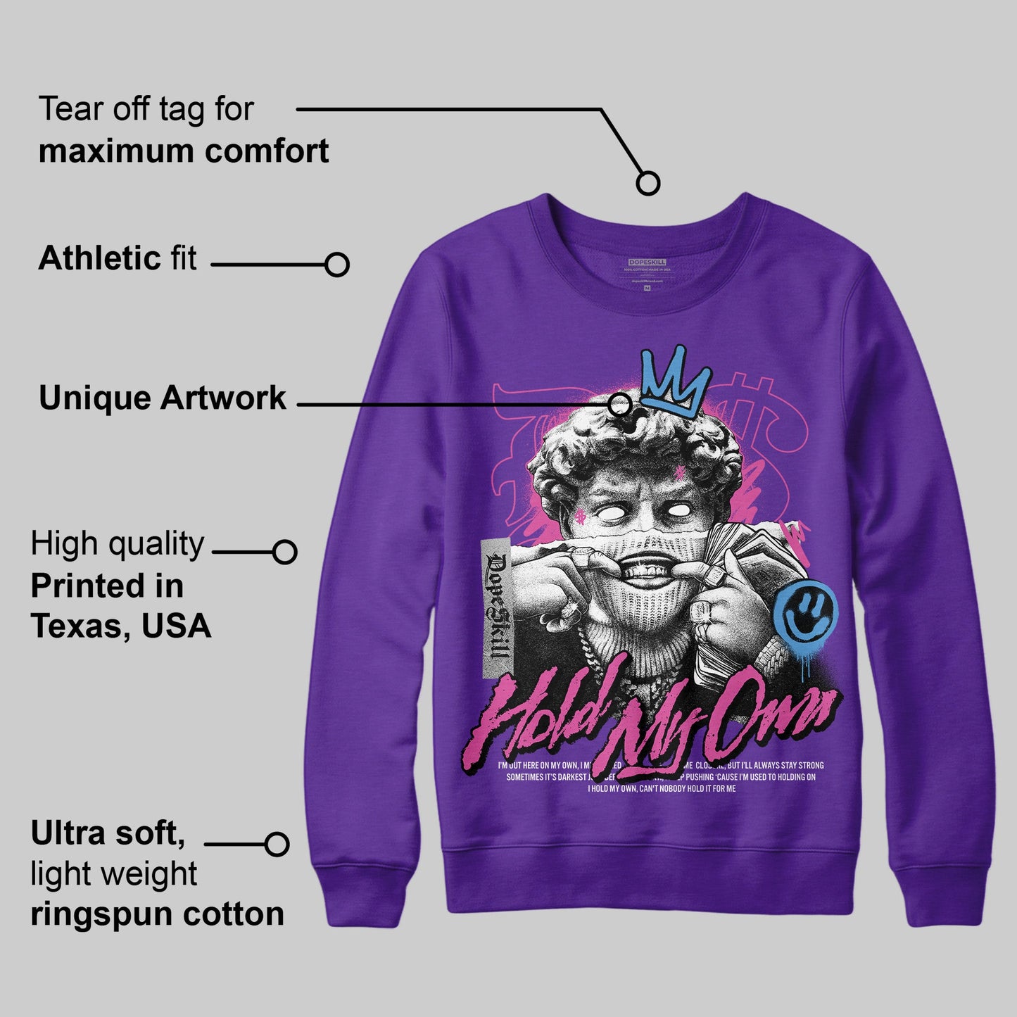 PURPLE Collection DopeSkill Purple Sweatshirt In My Way Graphic