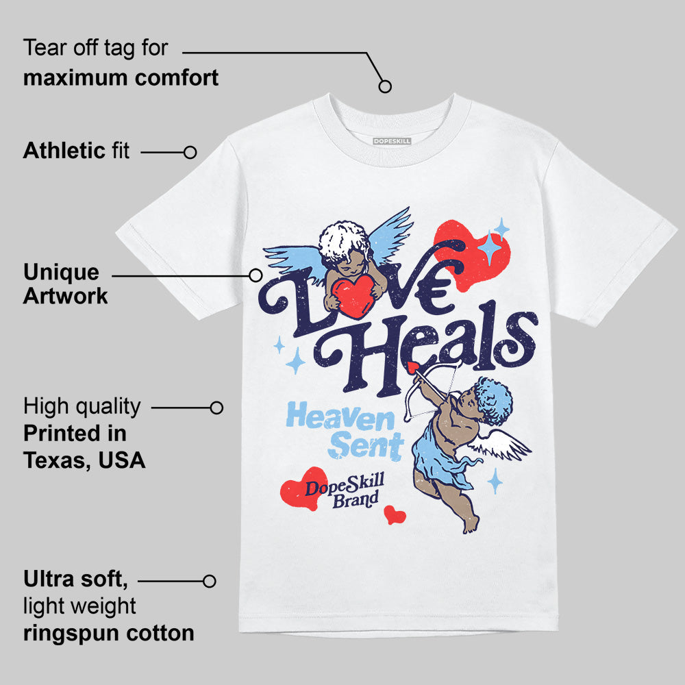 University Blue Collection DopeSkill T-Shirt New Love Heals Graphic