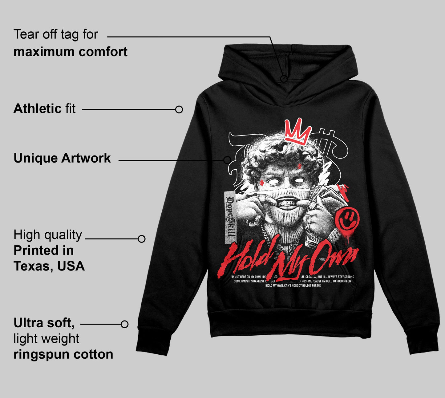 Black and White Collection DopeSkill Hoodie Sweatshirt In My Way Graphic