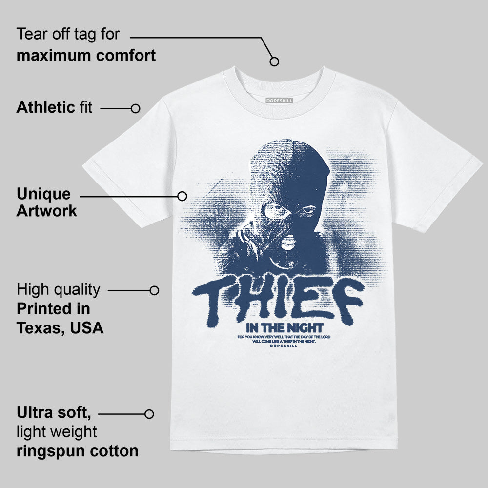 Summit White Navy 4s DopeSkill T-Shirt Thief In The Night Graphic