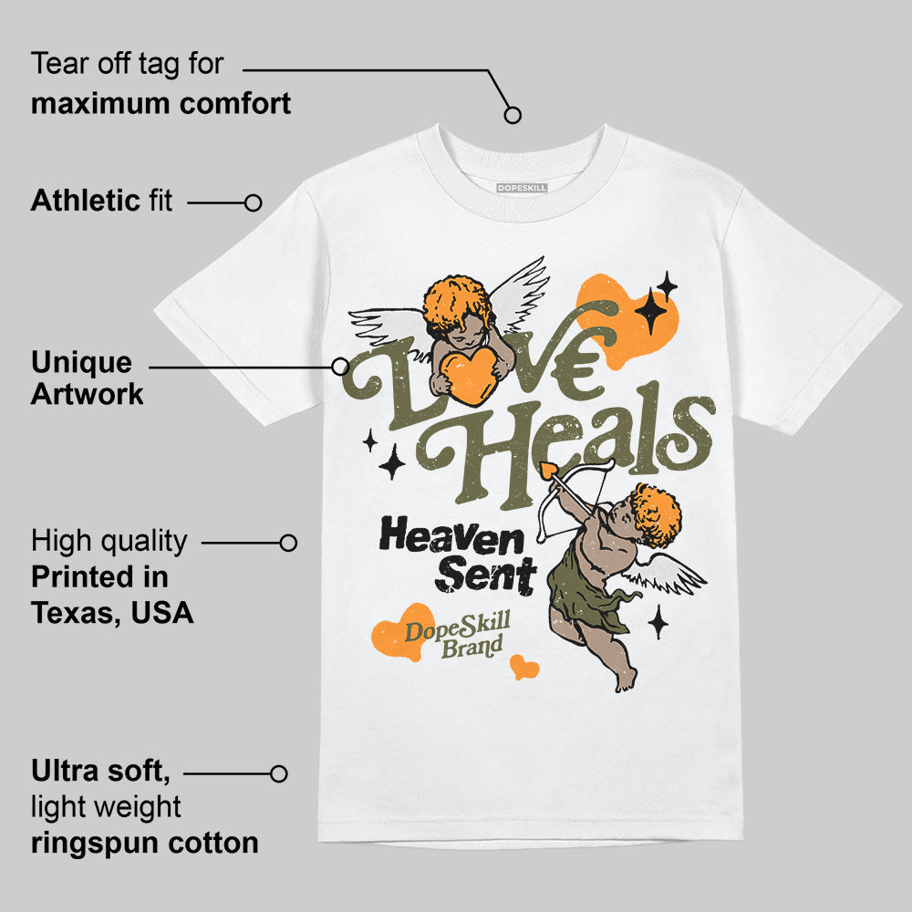 Olive 5s DopeSkill T-Shirt New Love Heals Graphic