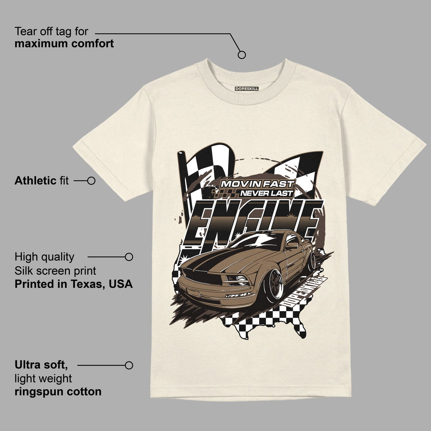 AJ 1 Low OG ‚ÄúReverse Mocha‚Äù DopeSkill Sail T-shirt ENGINE Tshirt Graphic