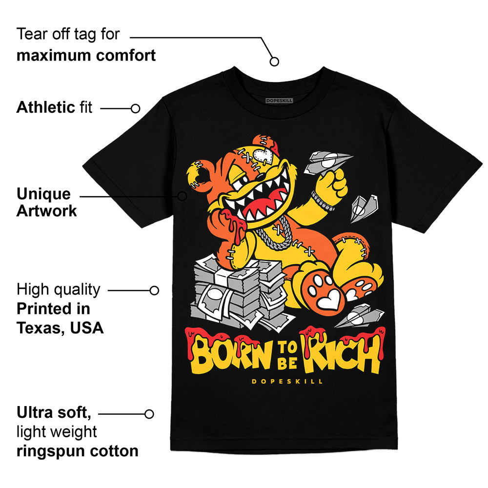 Yellow Collection DopeSkill T-Shirt Born To Be Rich Graphic