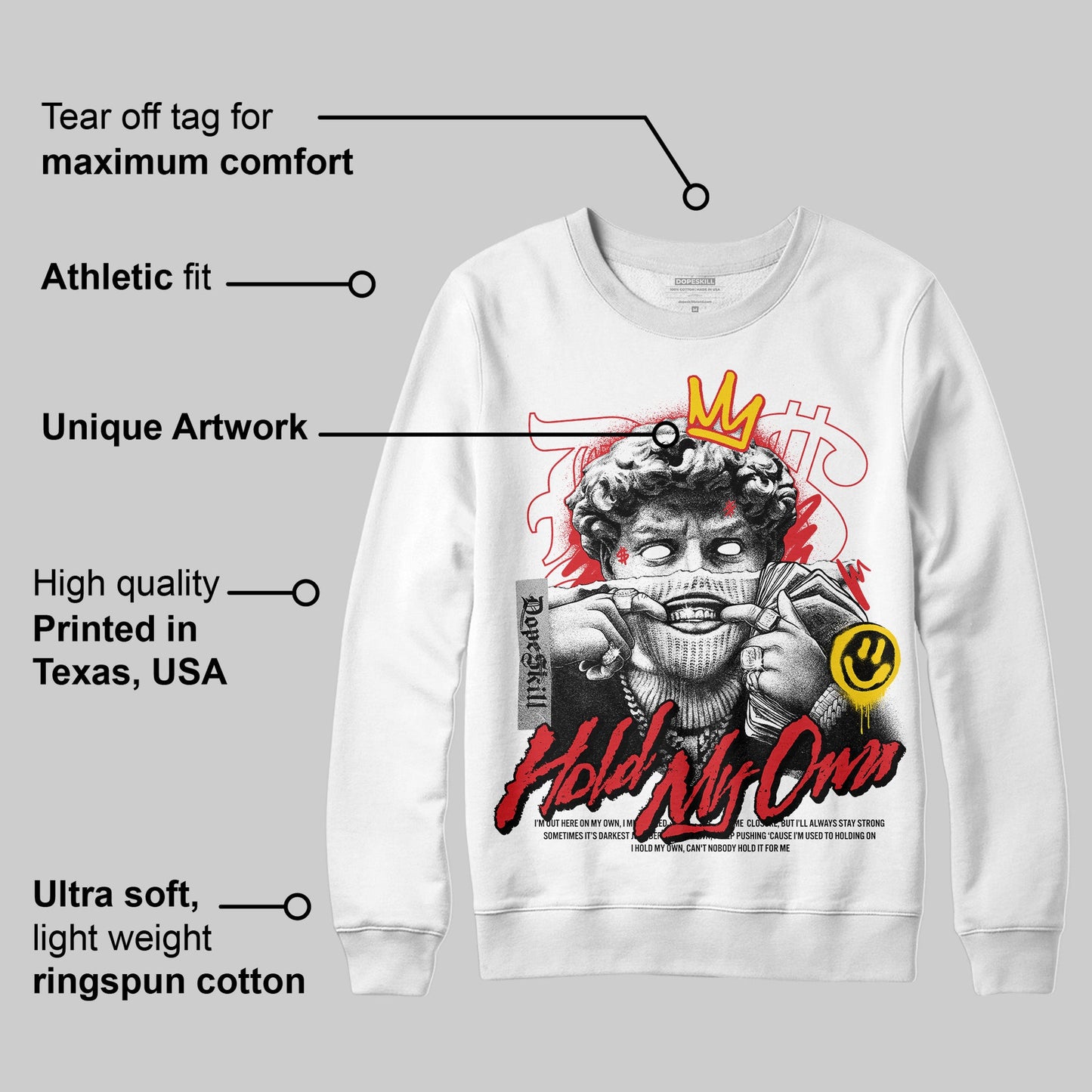 Fire Red 3s DopeSkill Sweatshirt In My Way Graphic