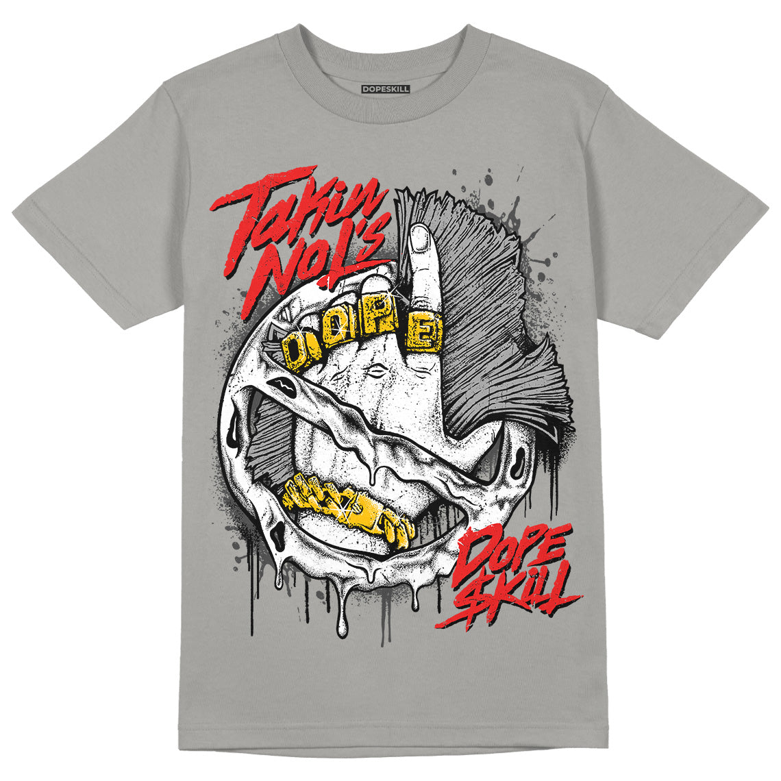 Grey Collection DopeSkill Grey T-shirt Takin No L's Graphic