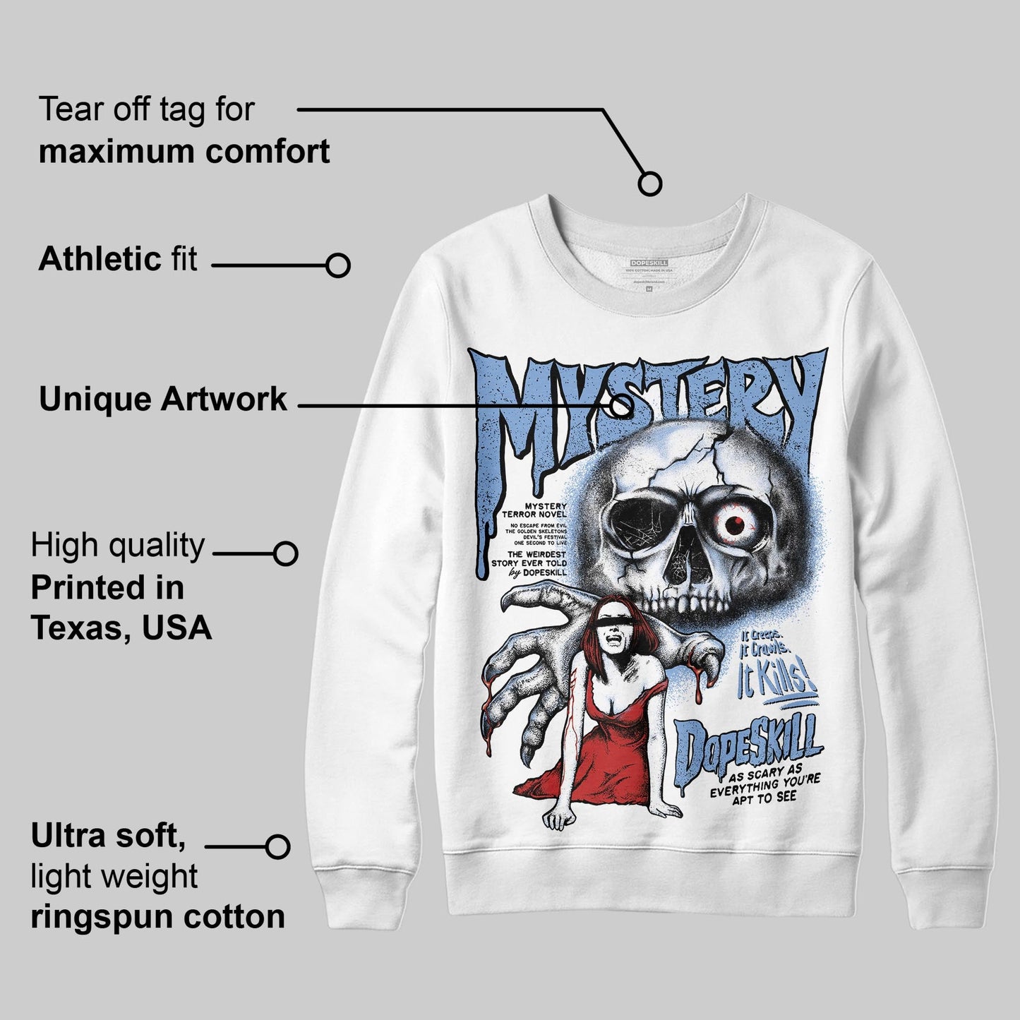 Forget Me Not 4s DopeSkill Sweatshirt Mystery Ghostly Grasp Graphic