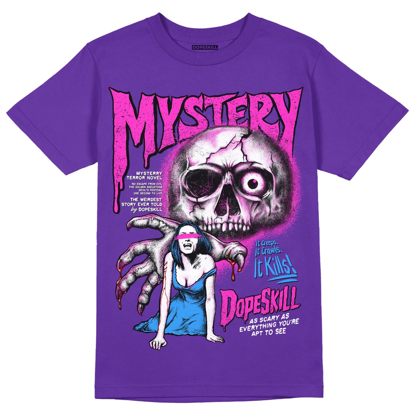 PURPLE Collection DopeSkill Purple T-shirt Mystery Ghostly Grasp Graphic