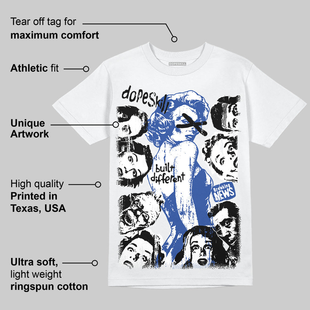 Royal Blue Collection DopeSkill T-Shirt Built Different Graphic