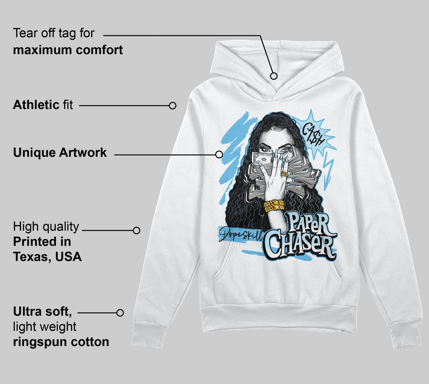 Legend Blue 11s DopeSkill Hoodie Sweatshirt NPC Graphic