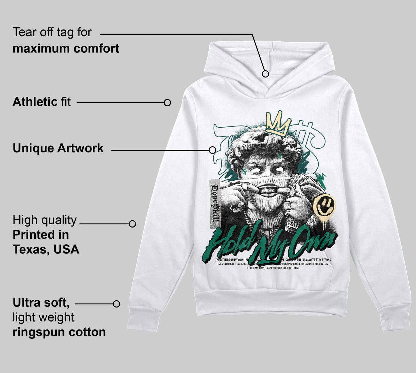 Oxidized Green 4s DopeSkill Hoodie Sweatshirt In My Way Graphic