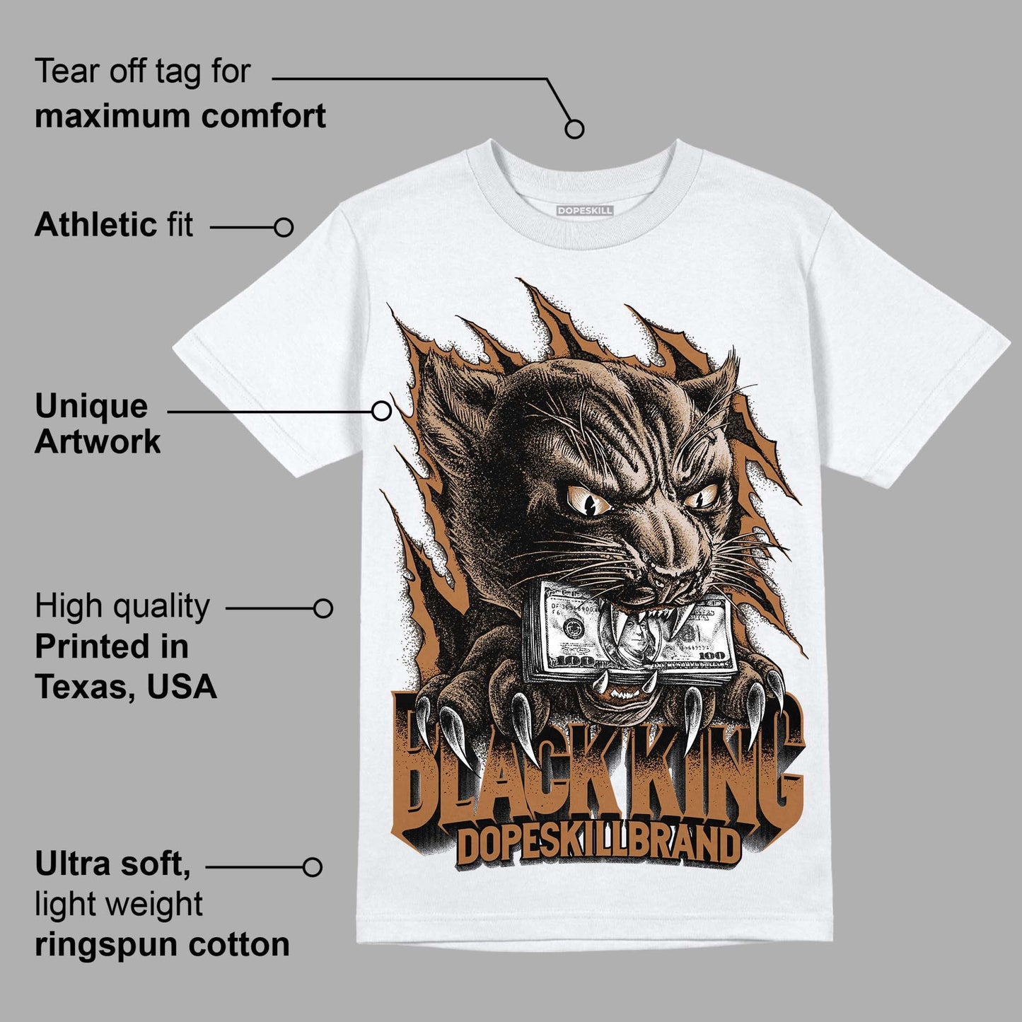 Palomino 3s DopeSkill T-Shirt Black King Graphic