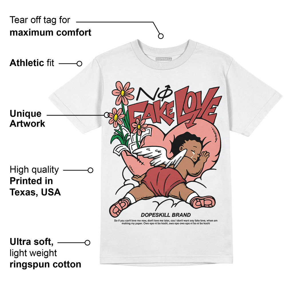 Dune Red 13s DopeSkill T-Shirt No Fake Love Graphic