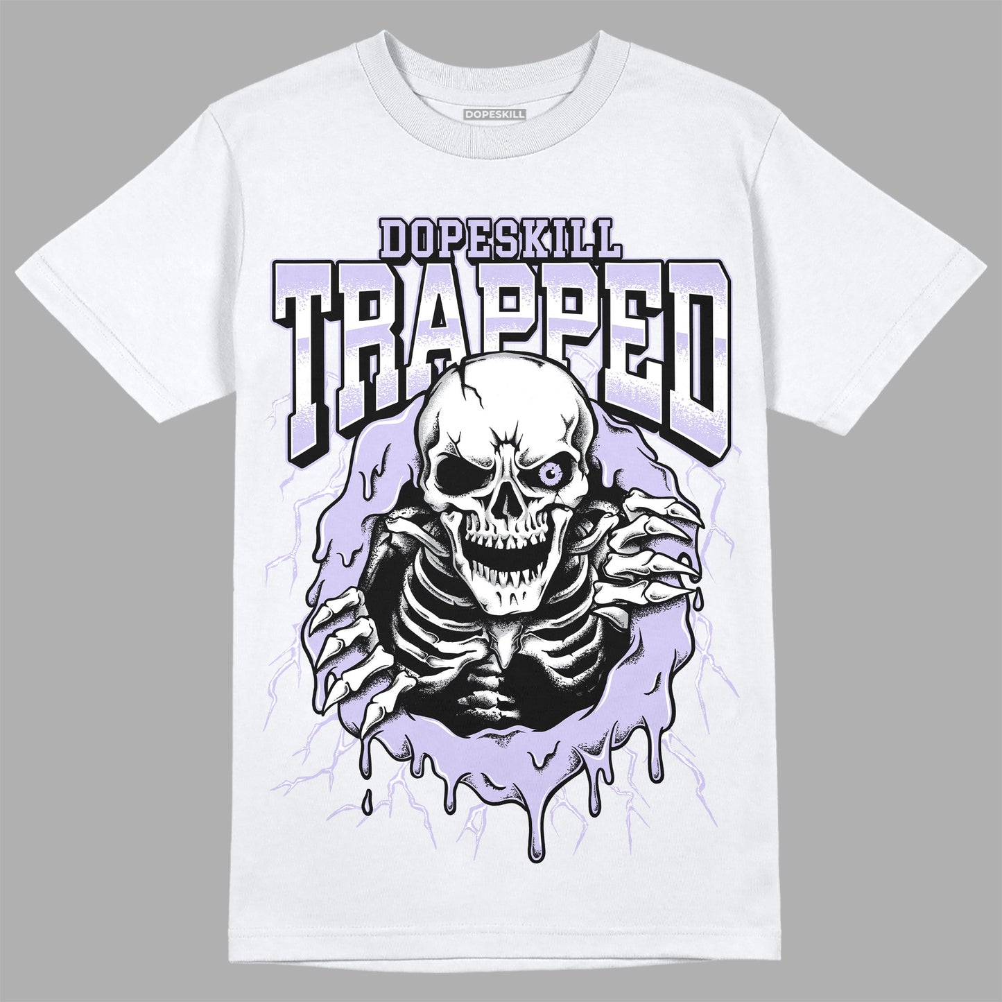 Pure Violet 11s Low DopeSkill T-Shirt Trapped Halloween Graphic