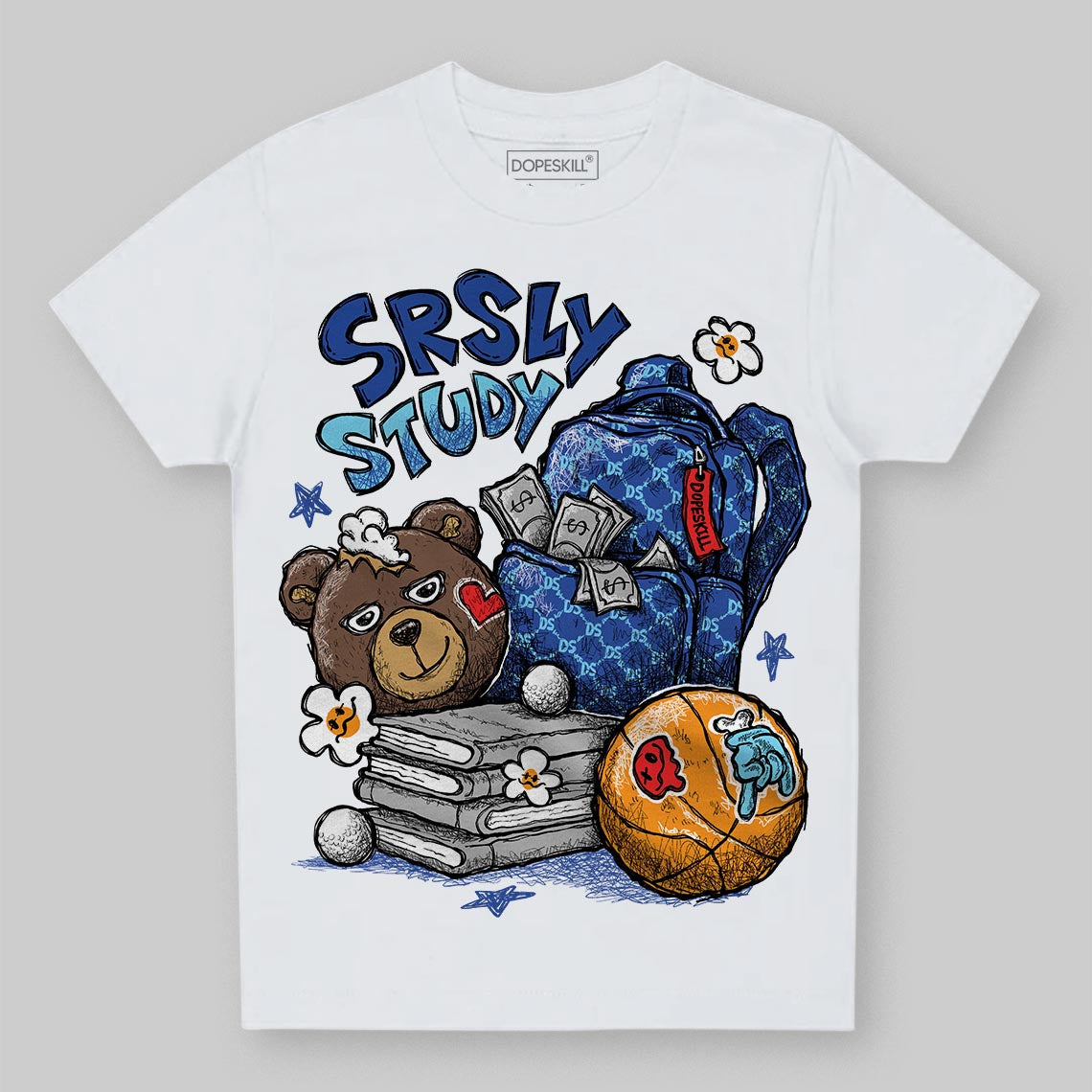 Royal Blue Collection DopeSkill Toddler Kids T-shirt SRSLY Study Graphic