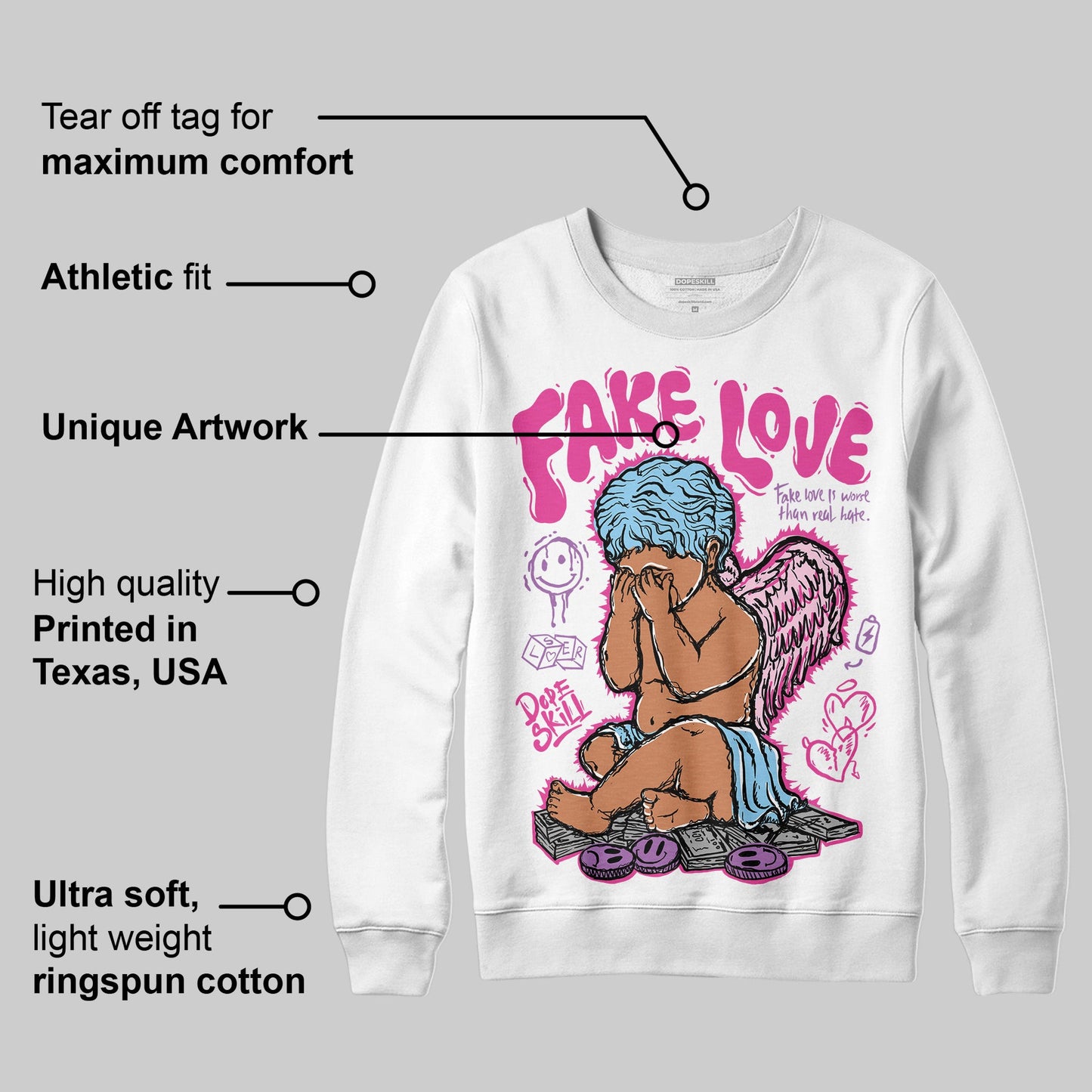 Doernbecher 6s DopeSkill Sweatshirt False Love Graphic