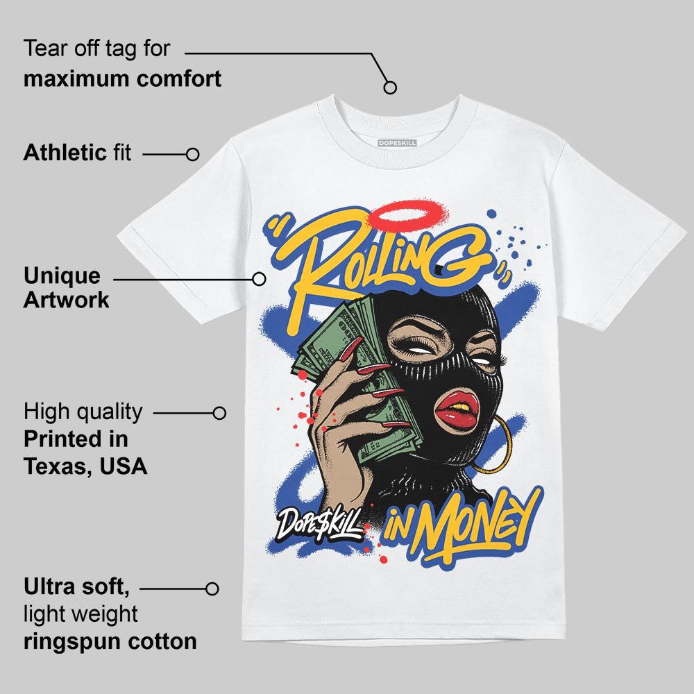 Royal Blue Collection DopeSkill T-Shirt Rolling in Money Graphic