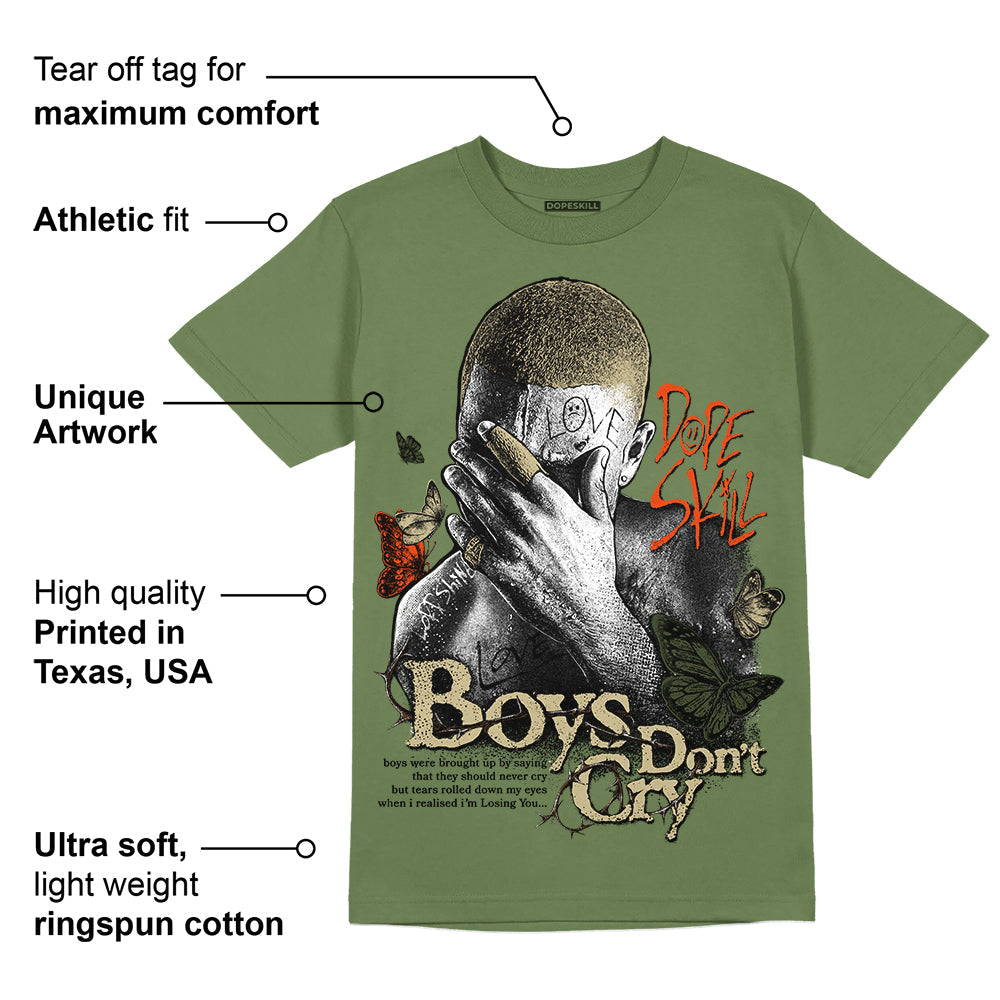 Olive Collection DopeSkill Olive T-shirt Boys Don't Cry Graphic