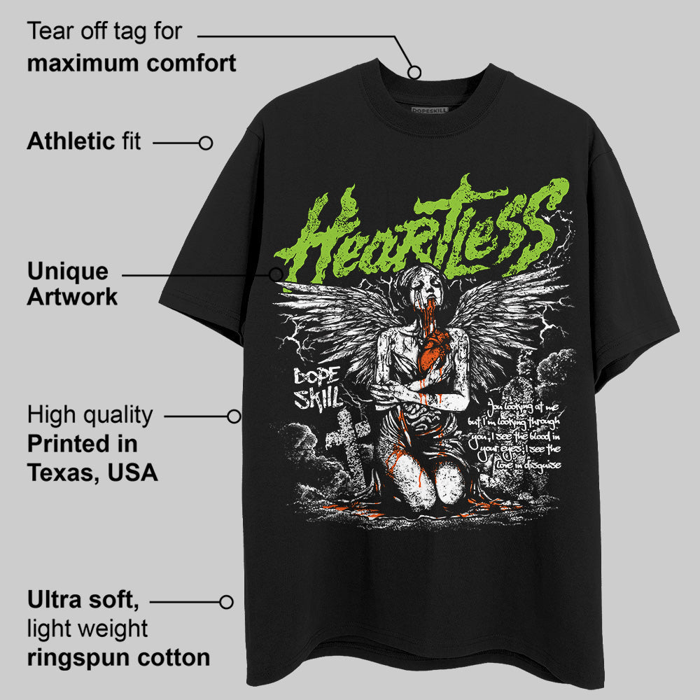 Neon Green Collection DopeSkill T-Shirt Heartless Graphic