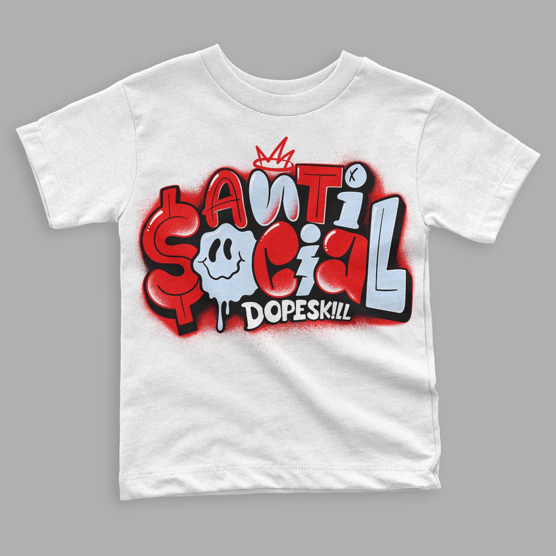 Cherry 11s DopeSkill Toddler Kids T-shirt Anti Social Graphic