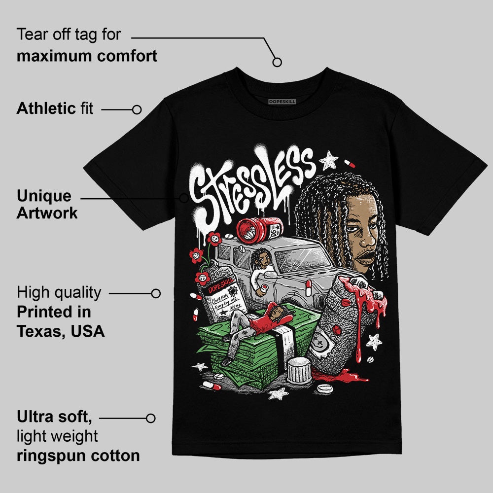Black Cement 3s DopeSkill T-Shirt Stressless Graphic