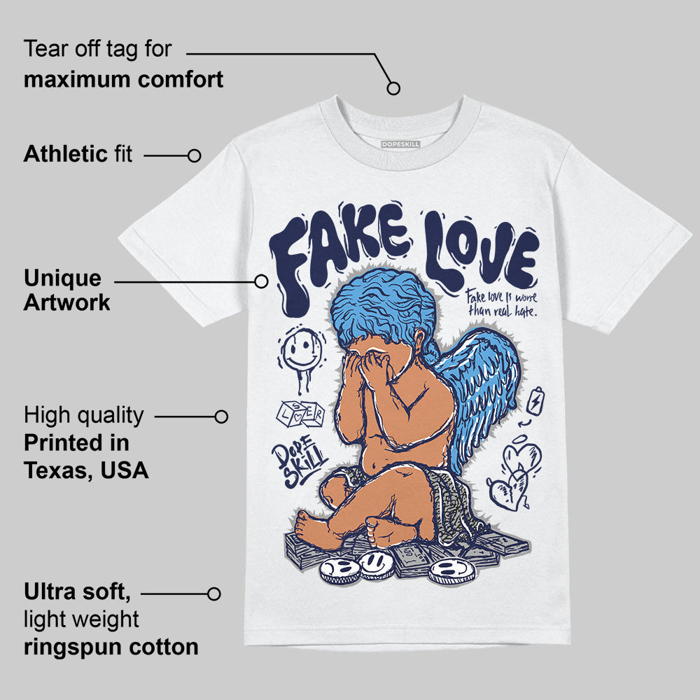 Midnight Navy 3s DopeSkill T-Shirt False Love Graphic