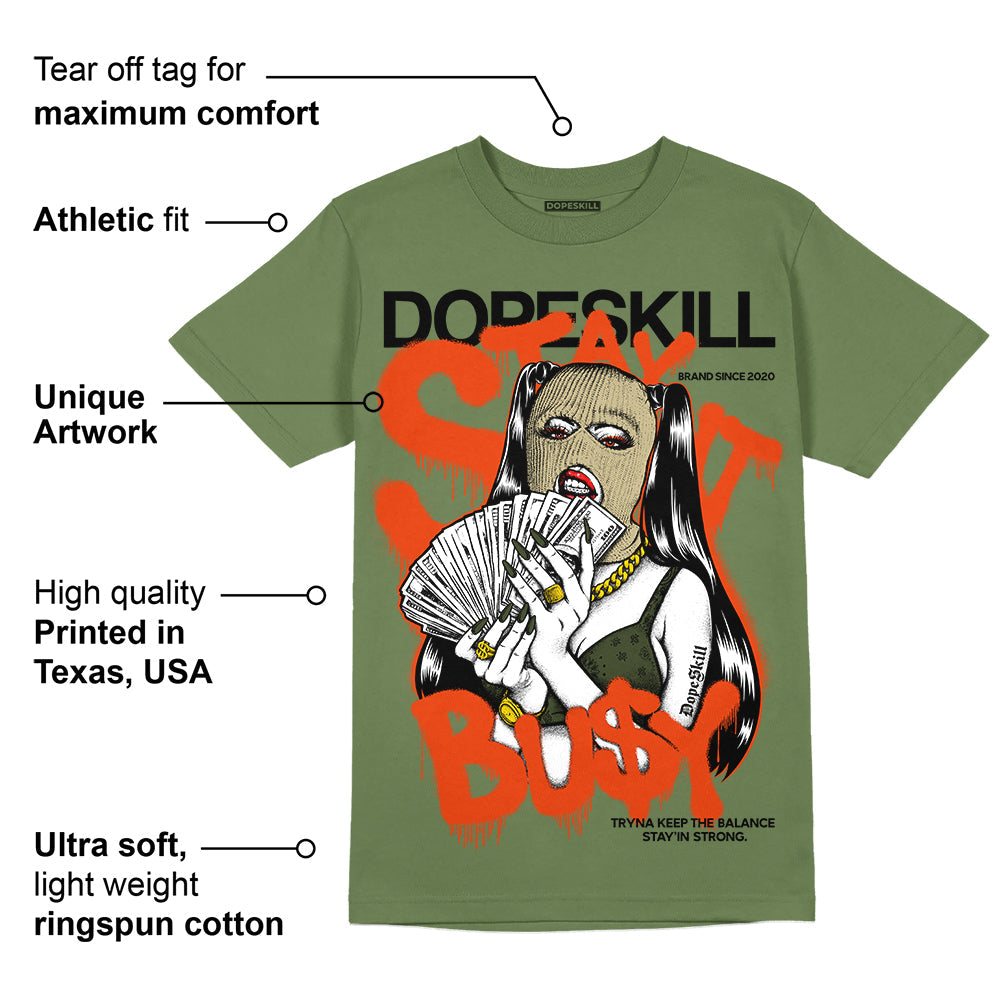 Olive Collection DopeSkill Olive T-shirt Stay It Busy Graphic