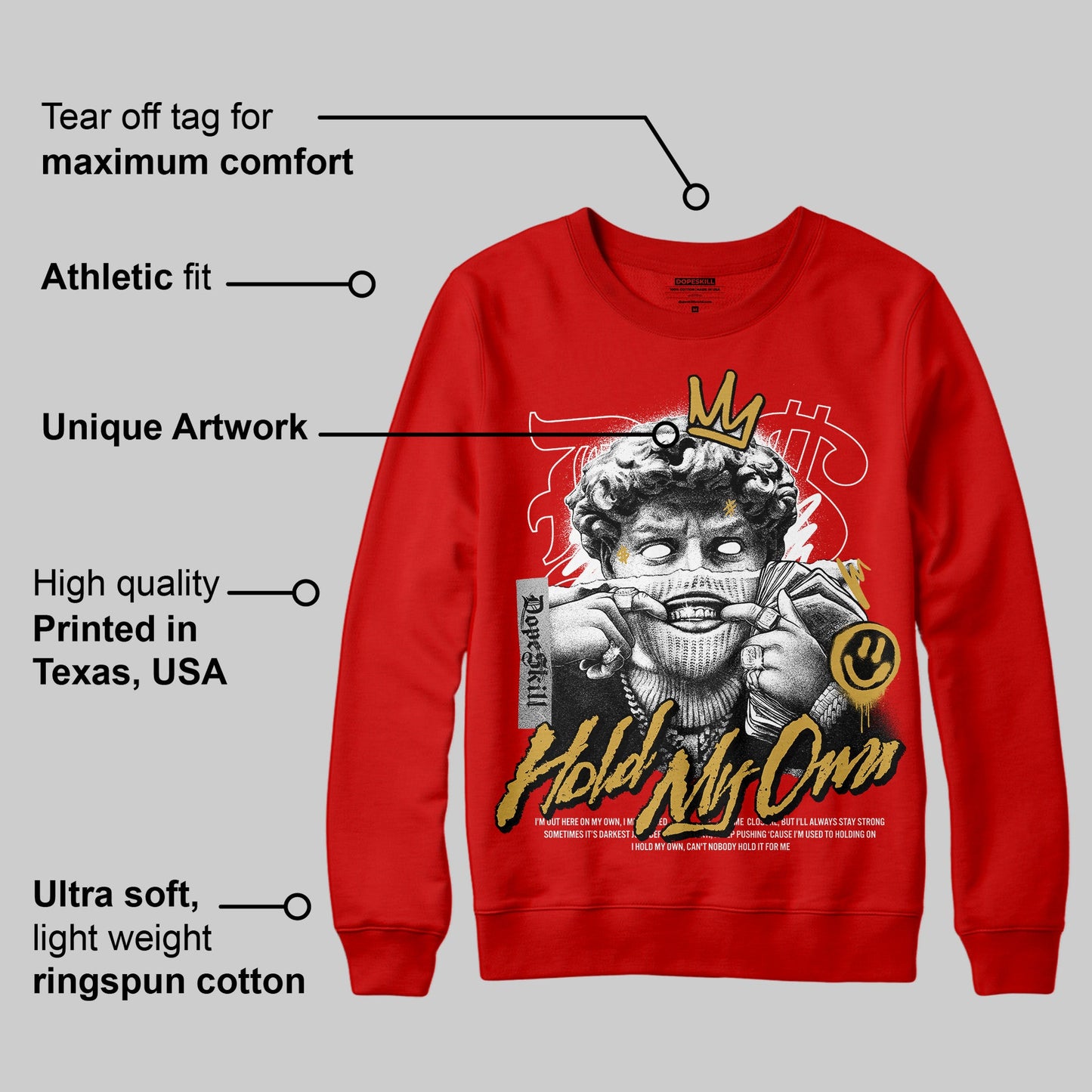 Red Collection DopeSkill Red Sweatshirt In My Way Graphic