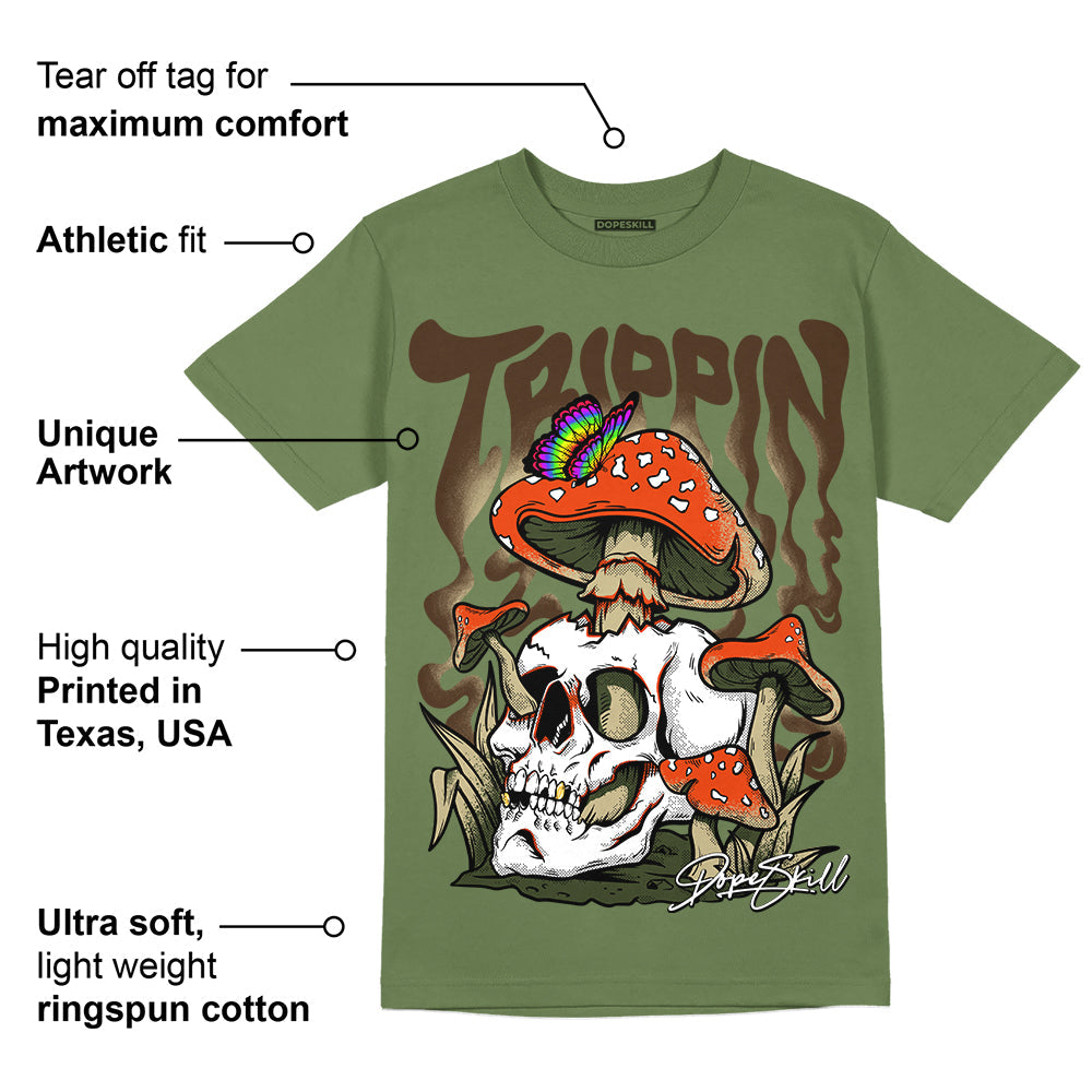 Olive Collection DopeSkill Olive T-shirt Trippin Graphic