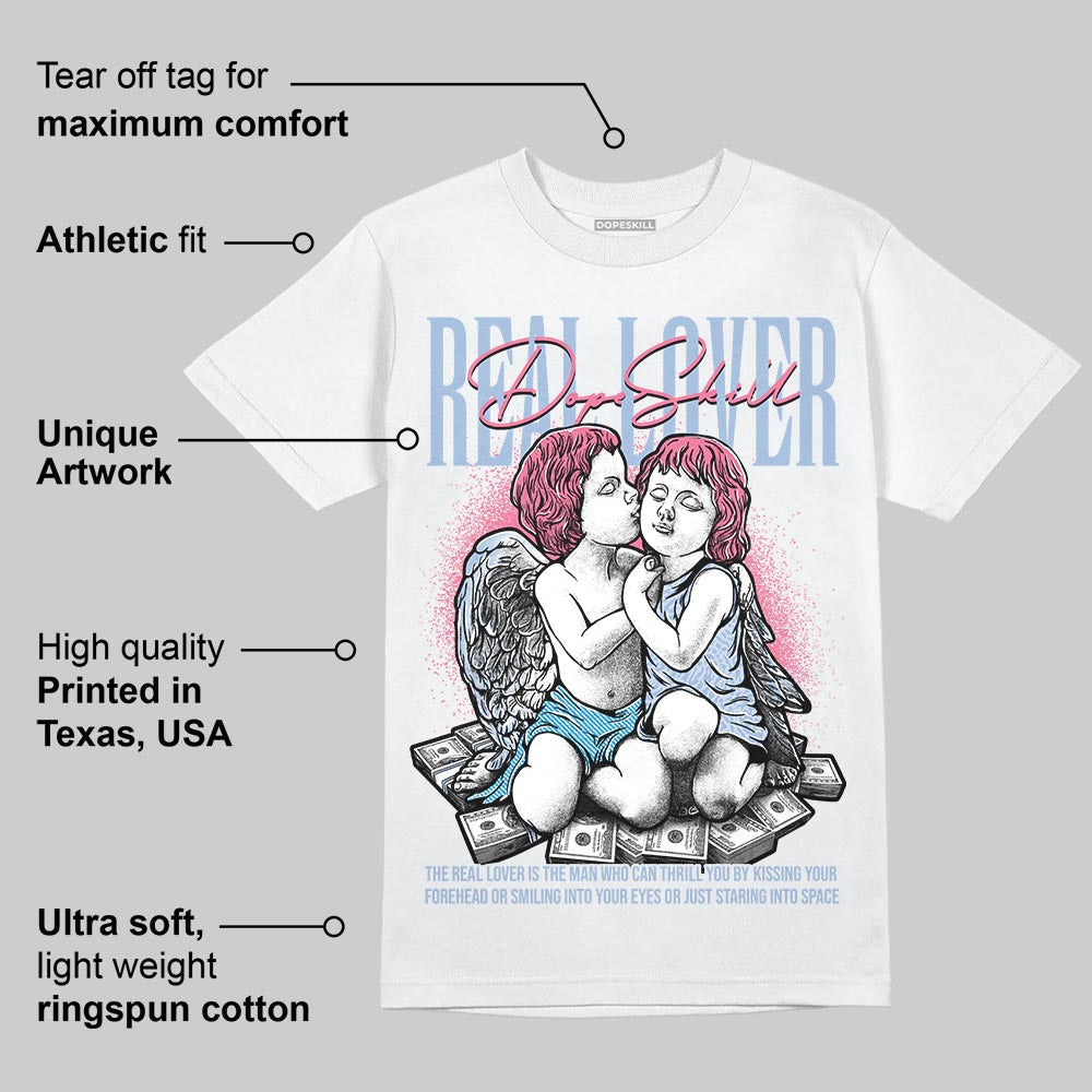 Denim Pink Glow 3s DopeSkill T-Shirt Real Lover Graphic
