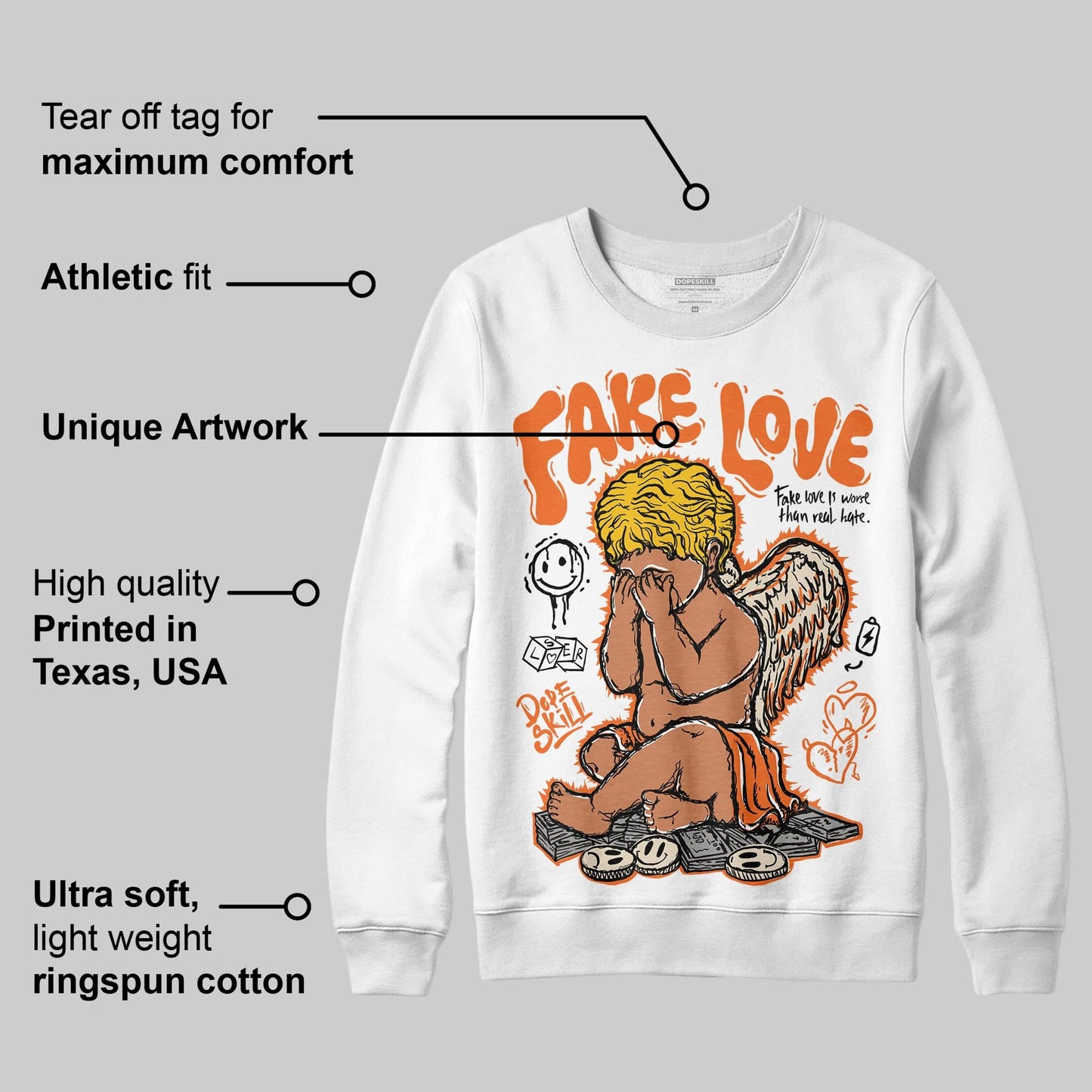 Starfish 3s DopeSkill Sweatshirt False Love Graphic