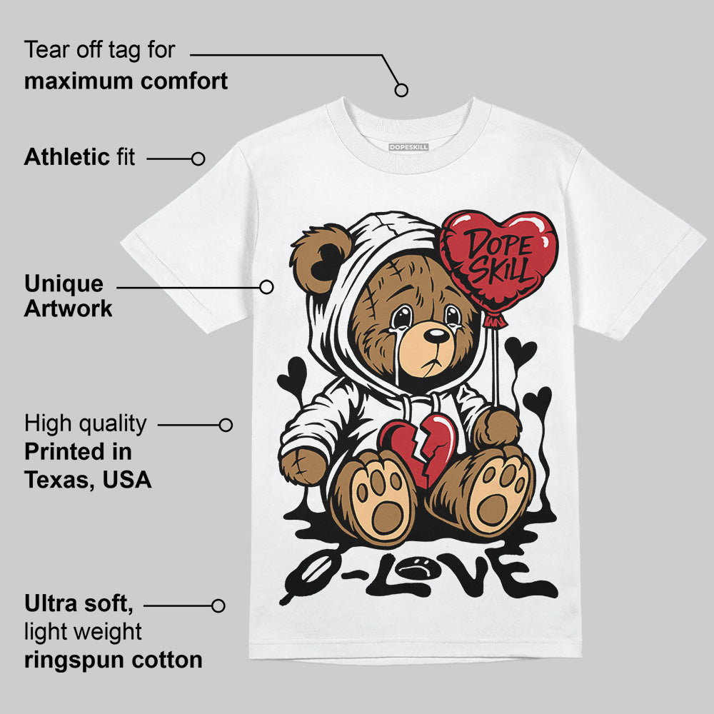 Bred 11s DopeSkill T-Shirt Broken Bear Graphic