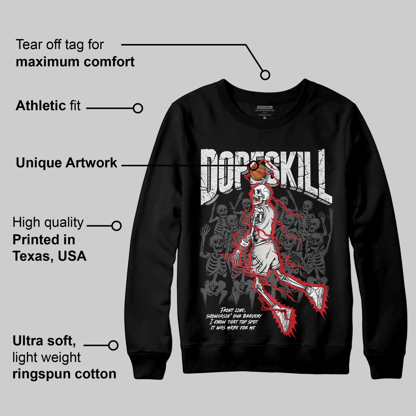 Pure Money 3s DopeSkill Sweatshirt Thunder Dunk Graphic