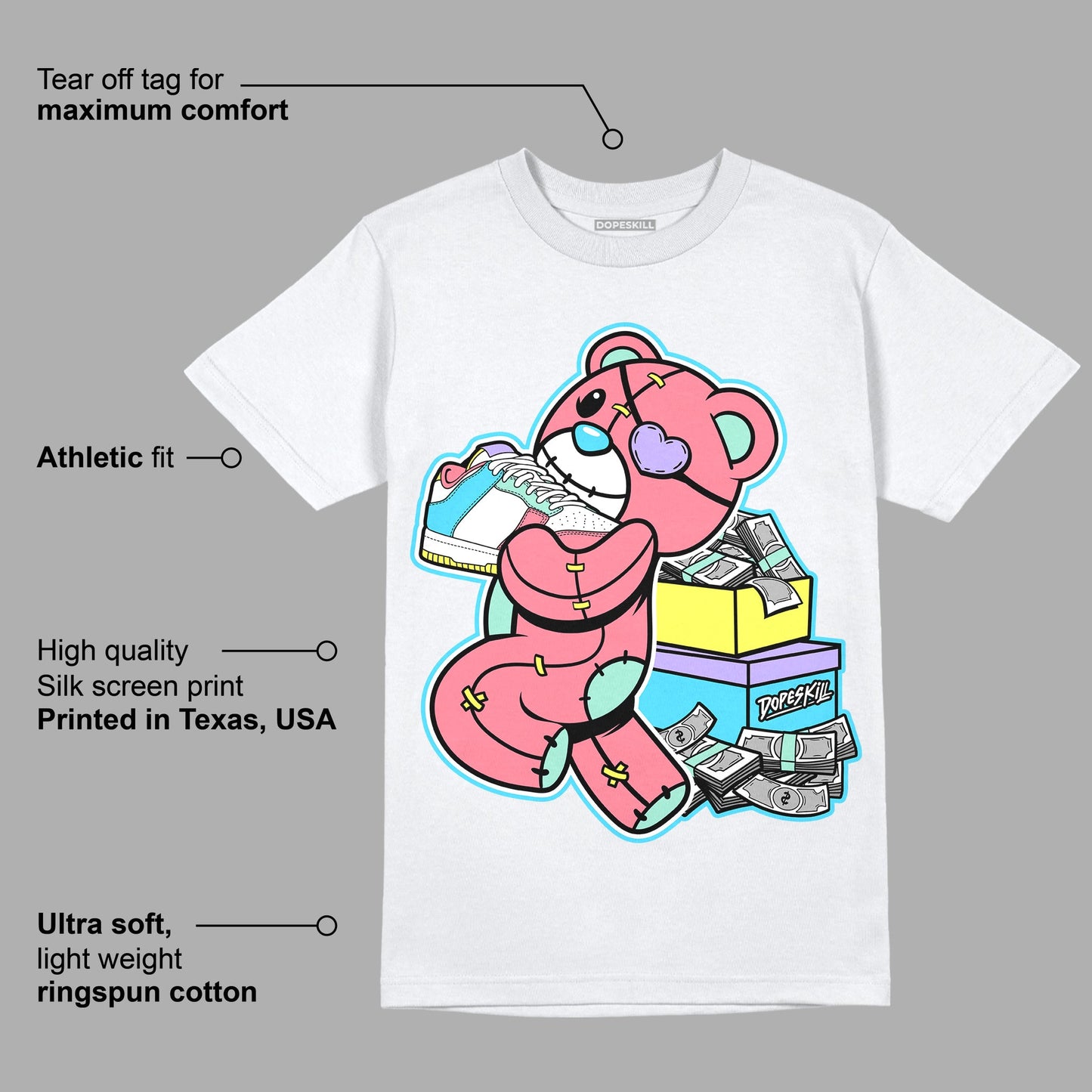 Candy Easter Dunk Low DopeSkill T-Shirt Bear Steals Sneaker Graphic