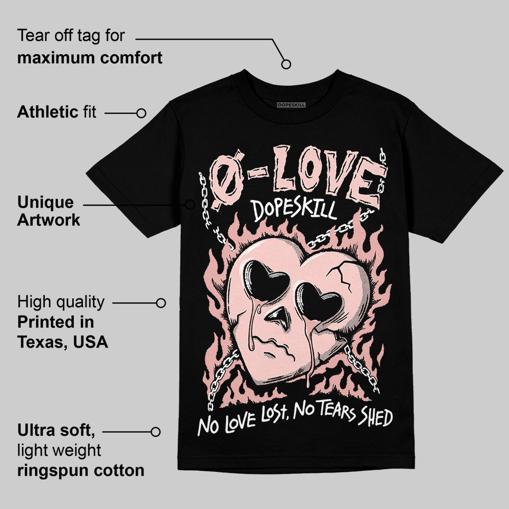 Leather Curb Glitter Pale Pink DopeSkill T-Shirt Crying Heart Graphic