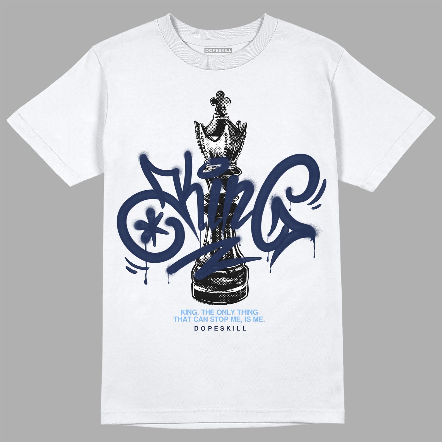 Midnight Navy 5s DopeSkill T-Shirt King Chess Graphic
