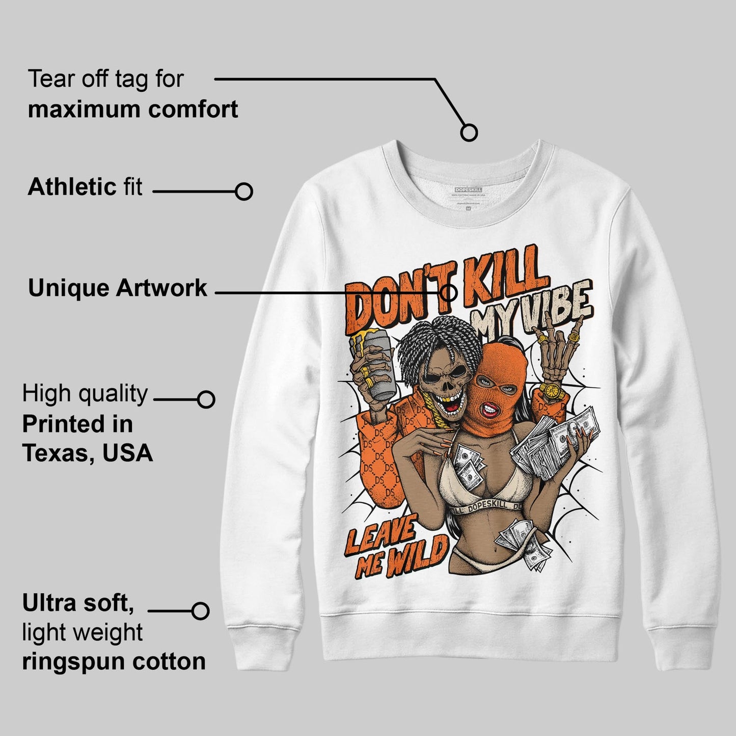 Starfish 3s DopeSkill Sweatshirt Don't Kill My Vibe Graphic