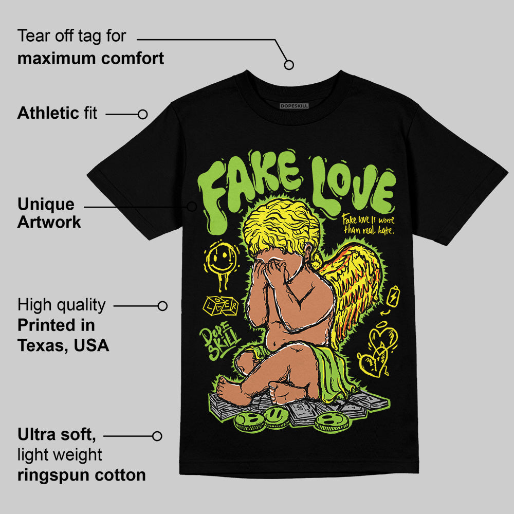 Neon Green Collection DopeSkill T-Shirt False Love Graphic