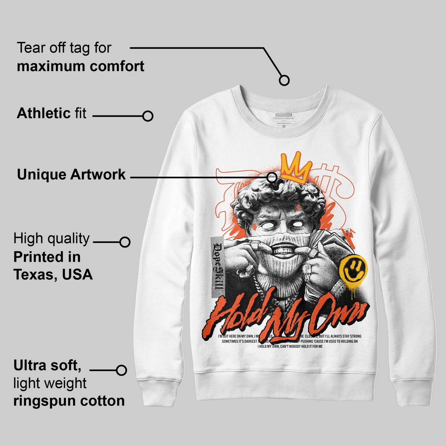 Orange Milk DopeSkill Sweatshirt In My Way Graphic