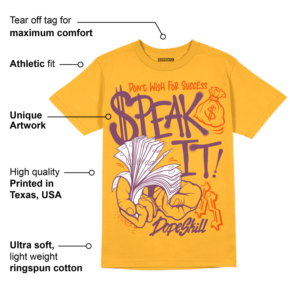 Brotherhood 1s High OG DopeSkill University Gold T-shirt Speak It Graphic