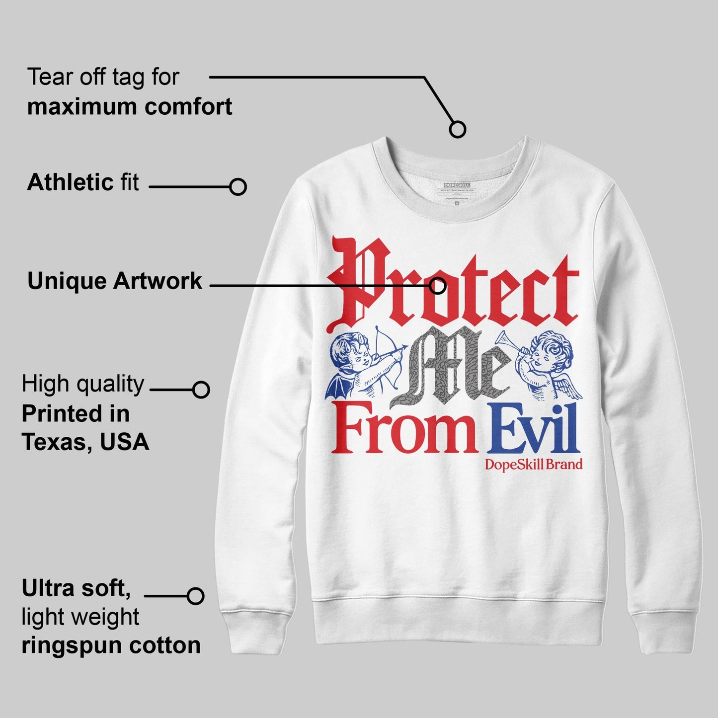 Seoul 2.0 3s DopeSkill Sweatshirt Protect Me From Evil Graphic