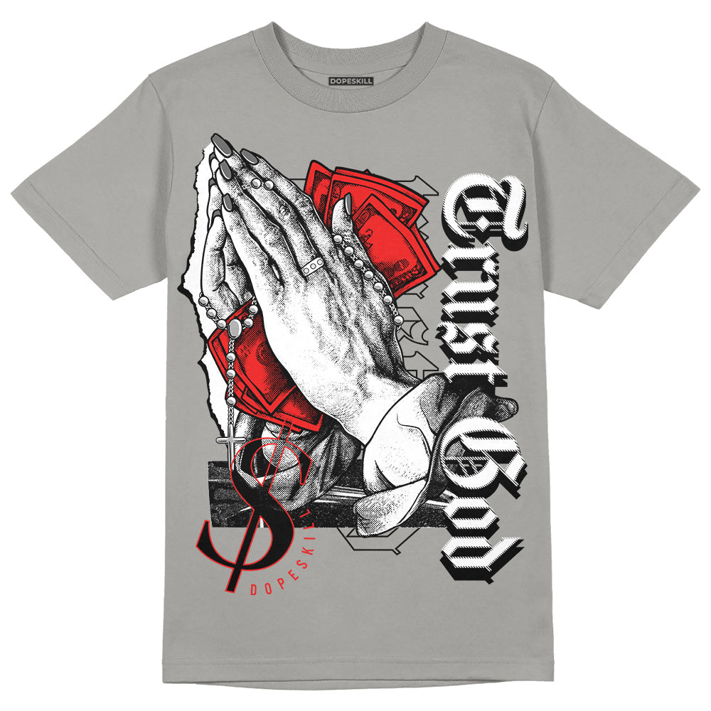 Grey Collection DopeSkill Grey T-shirt Trust God Graphic