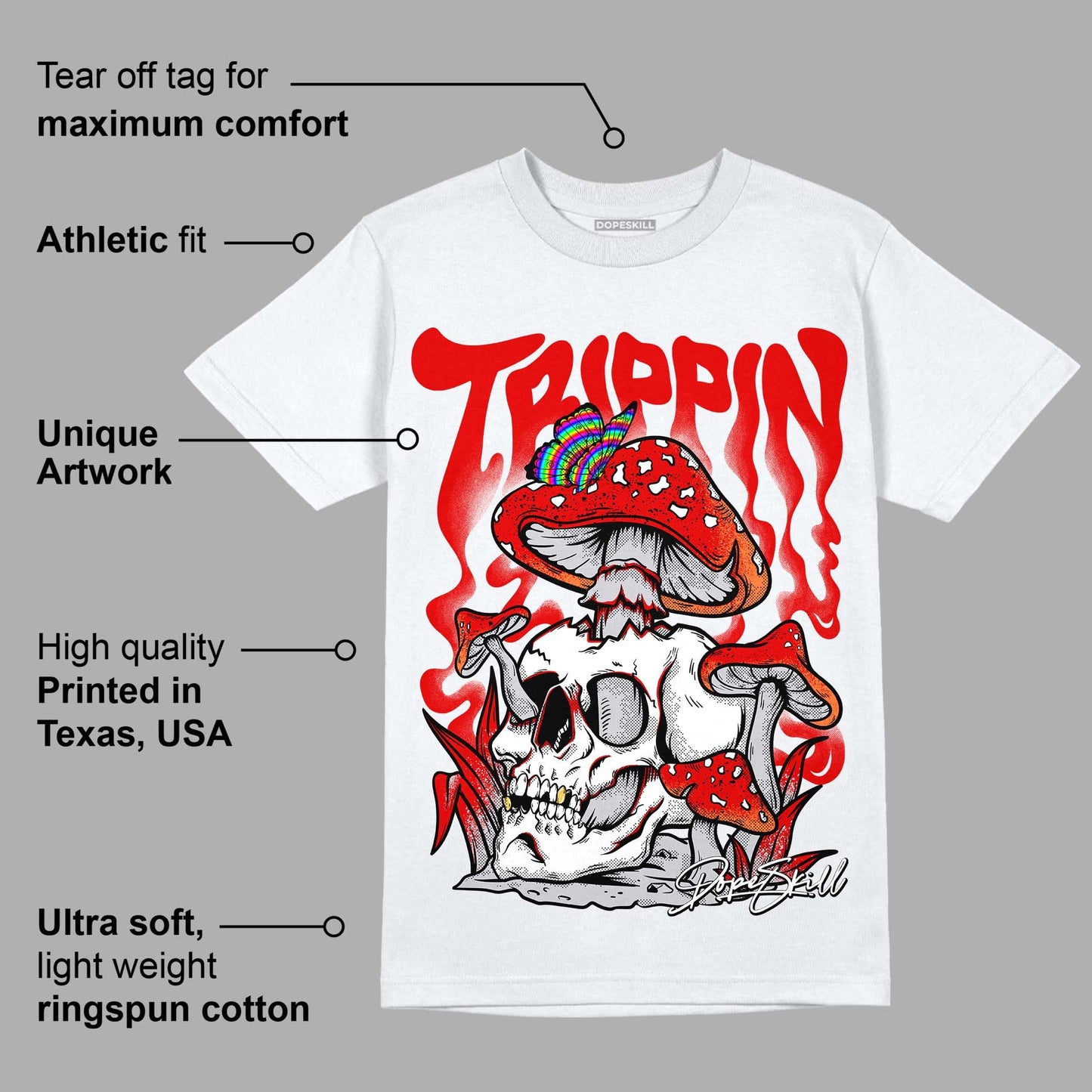 Red Cement 4S DopeSkill T-Shirt Trippin Graphic