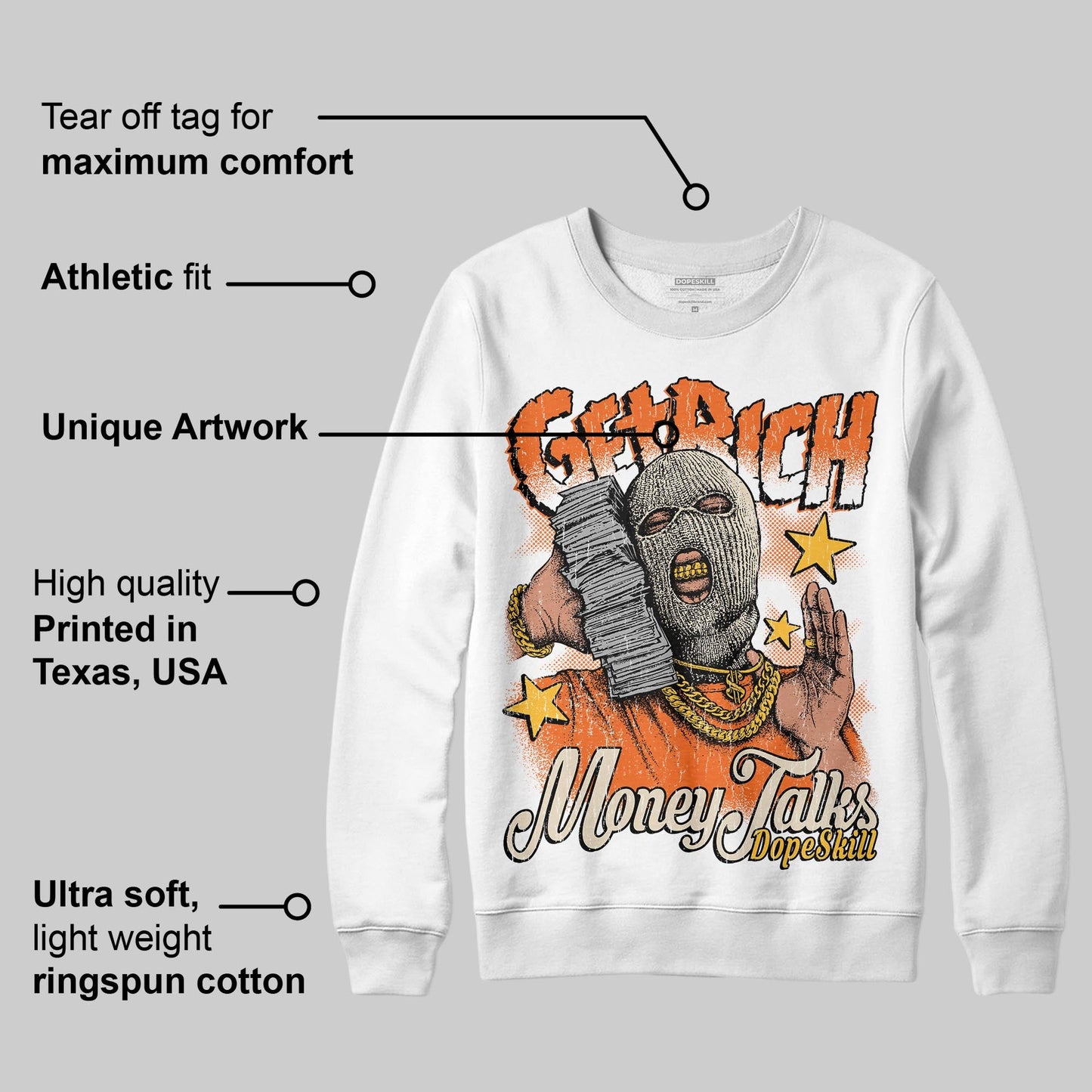 Starfish 3s DopeSkill Sweatshirt Get Rich Graphic