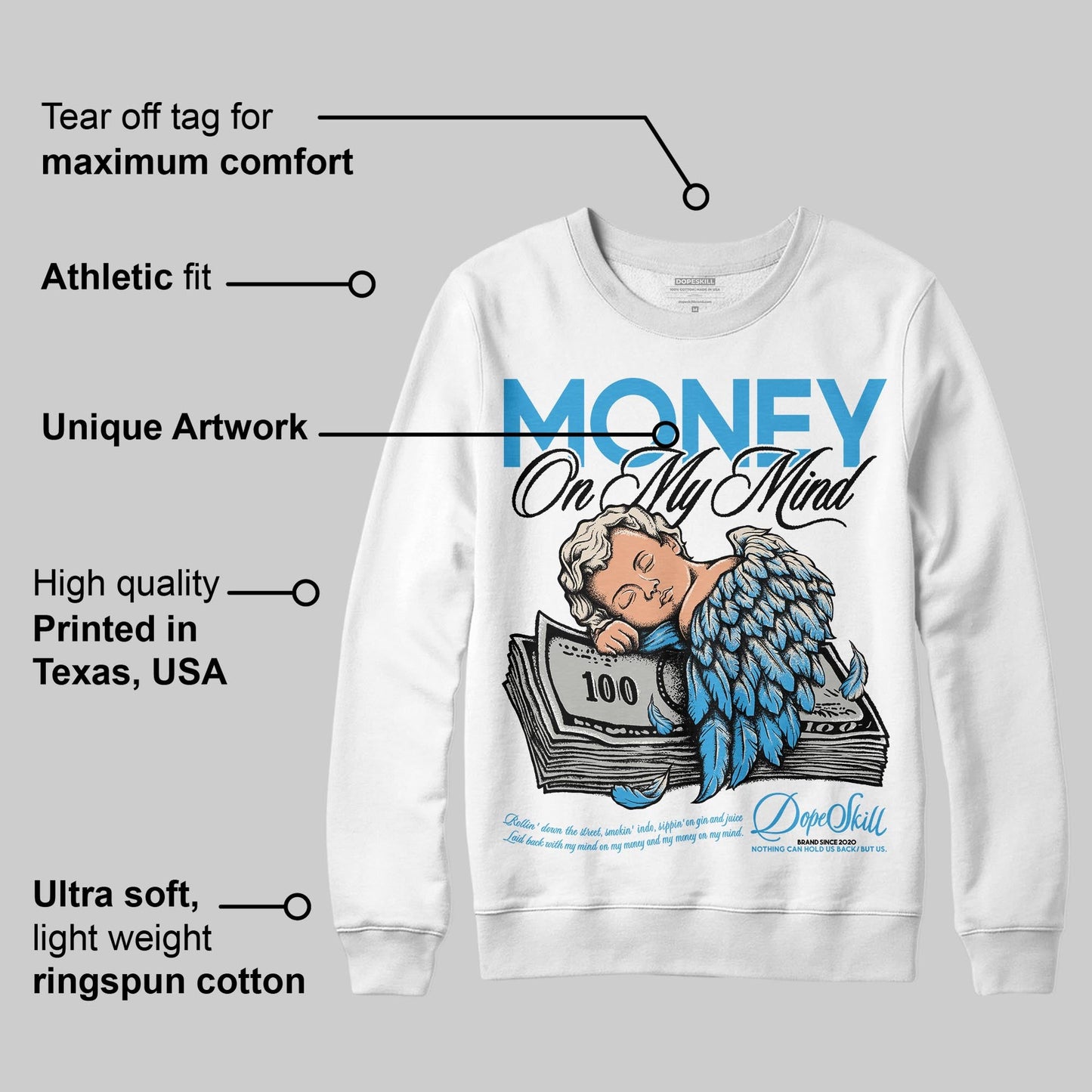 UNC Reimagined 1s DopeSkill Sweatshirt MOMM Graphic