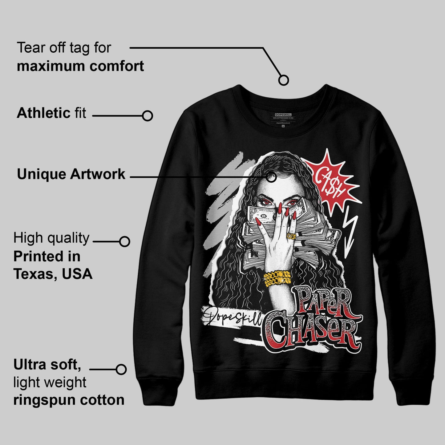 Black Cement 3s DopeSkill Sweatshirt NPC Graphic