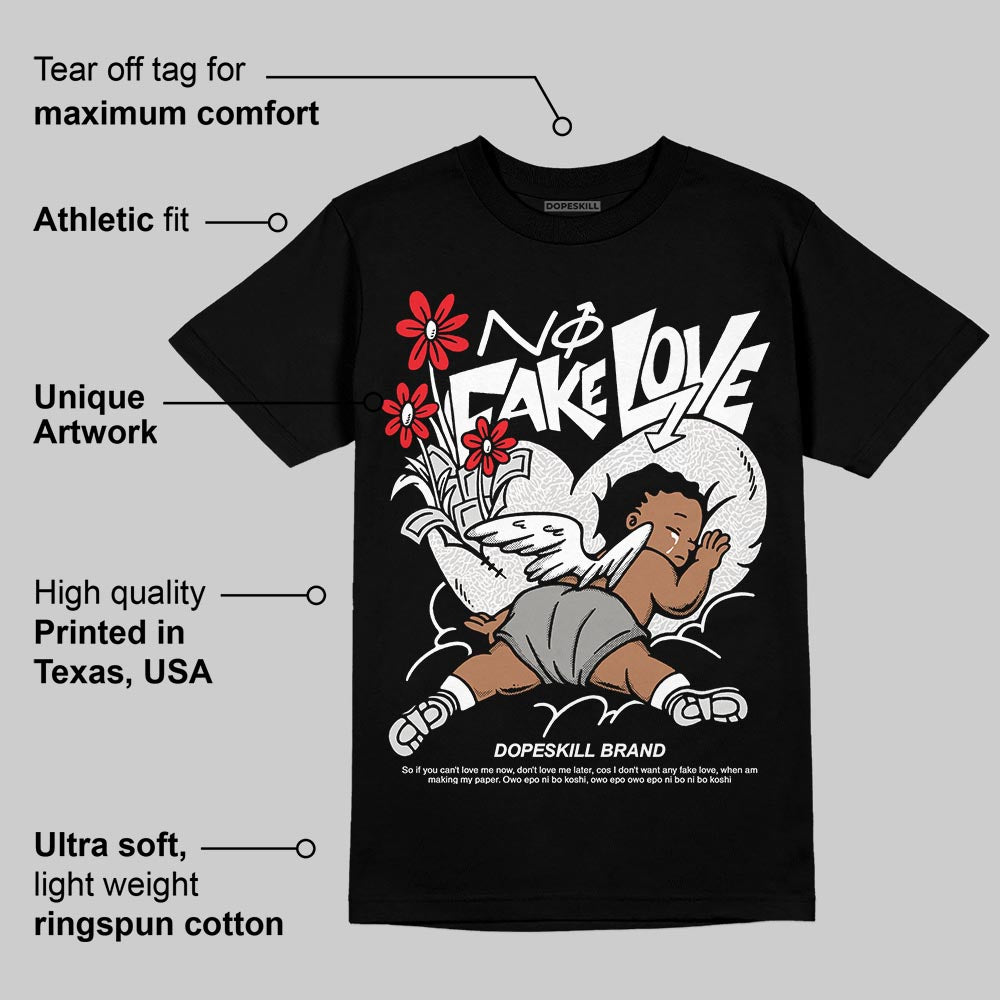 Pure Money 3s DopeSkill T-Shirt No Fake Love Graphic