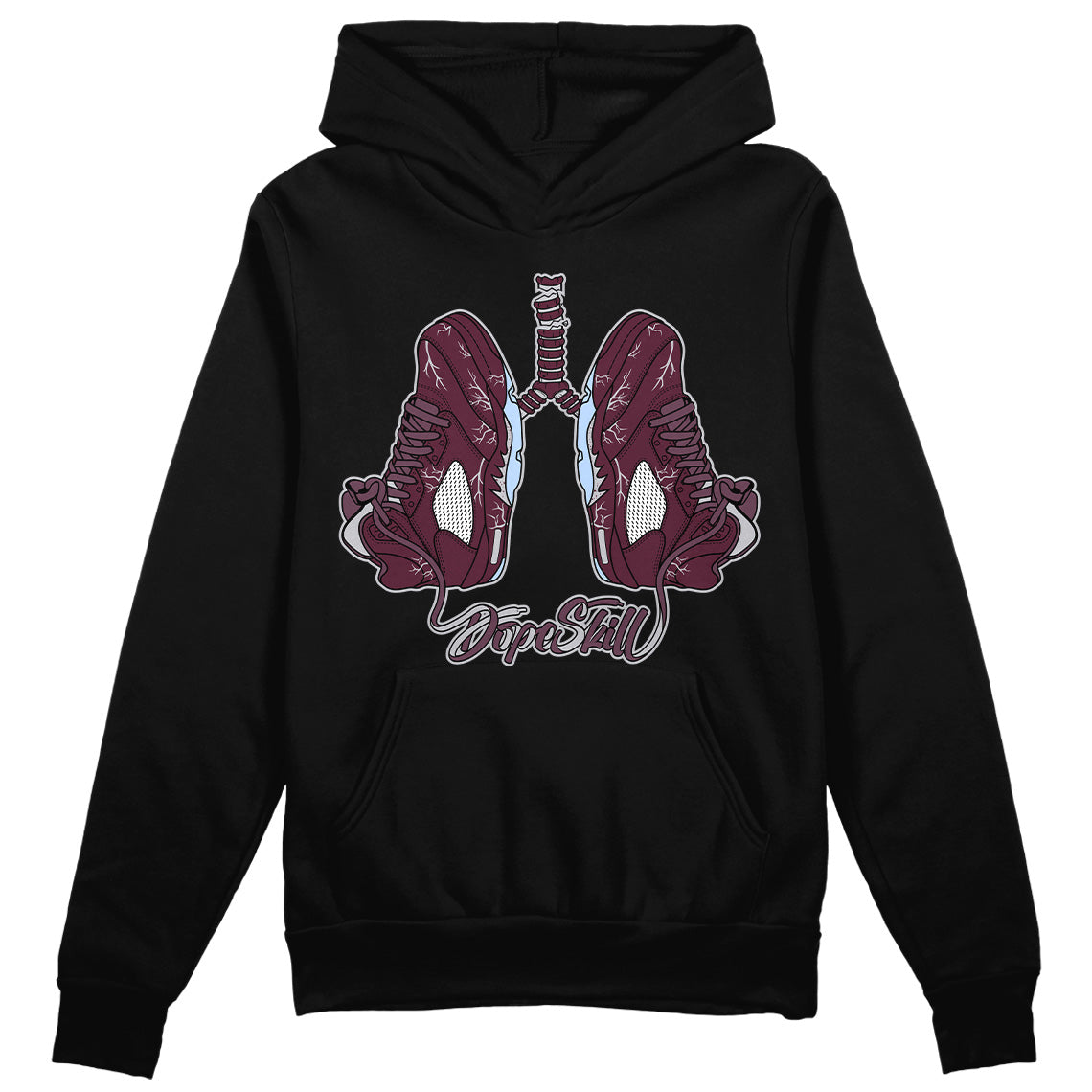 Burgundy 5s DopeSkill Hoodie Sweatshirt Breathe Graphic