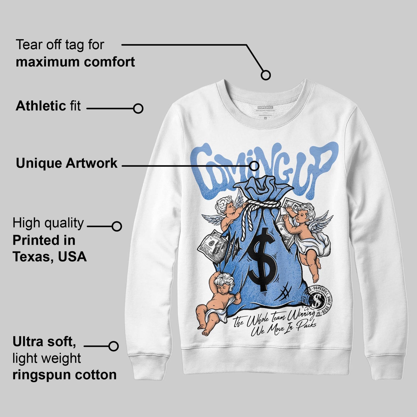 Forget Me Not 4s DopeSkill Sweatshirt Money Bag Coming Up Graphic
