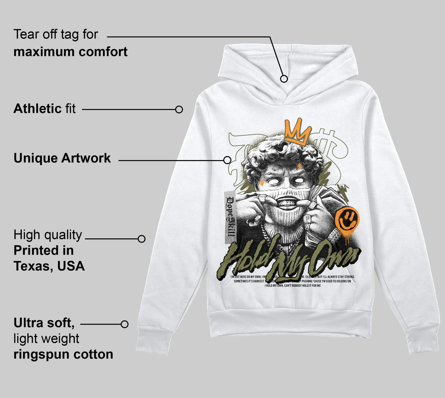 Olive Collection DopeSkill Hoodie Sweatshirt In My Way Graphic